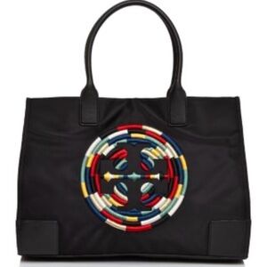 Tory Burch Ella Rope black tote.